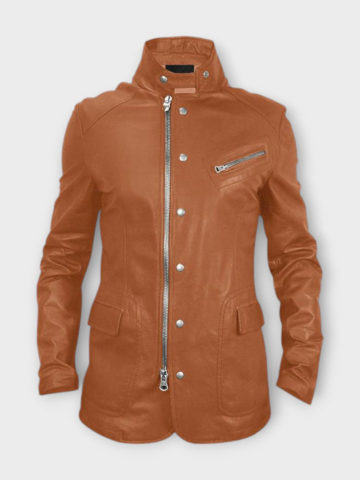 Alvara Women's Tan Leather Jacket