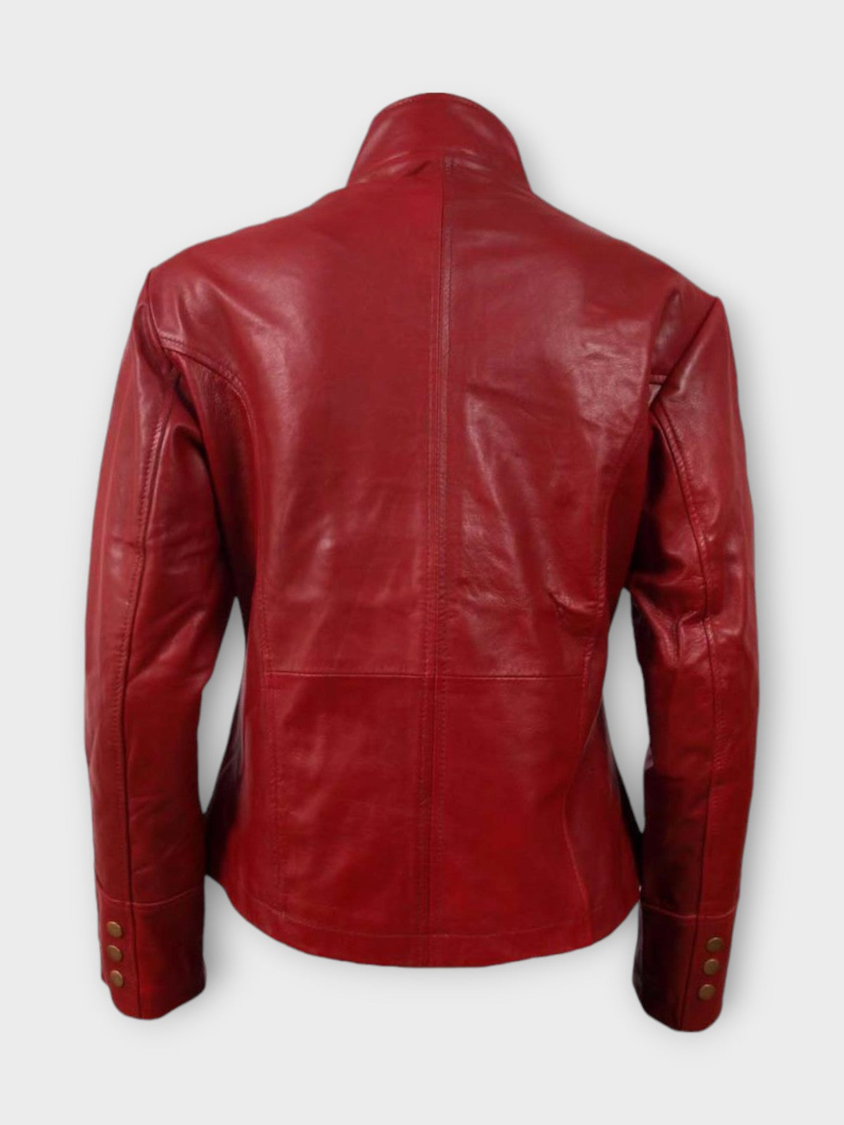 Denara Women's Maroon Leather Jacket