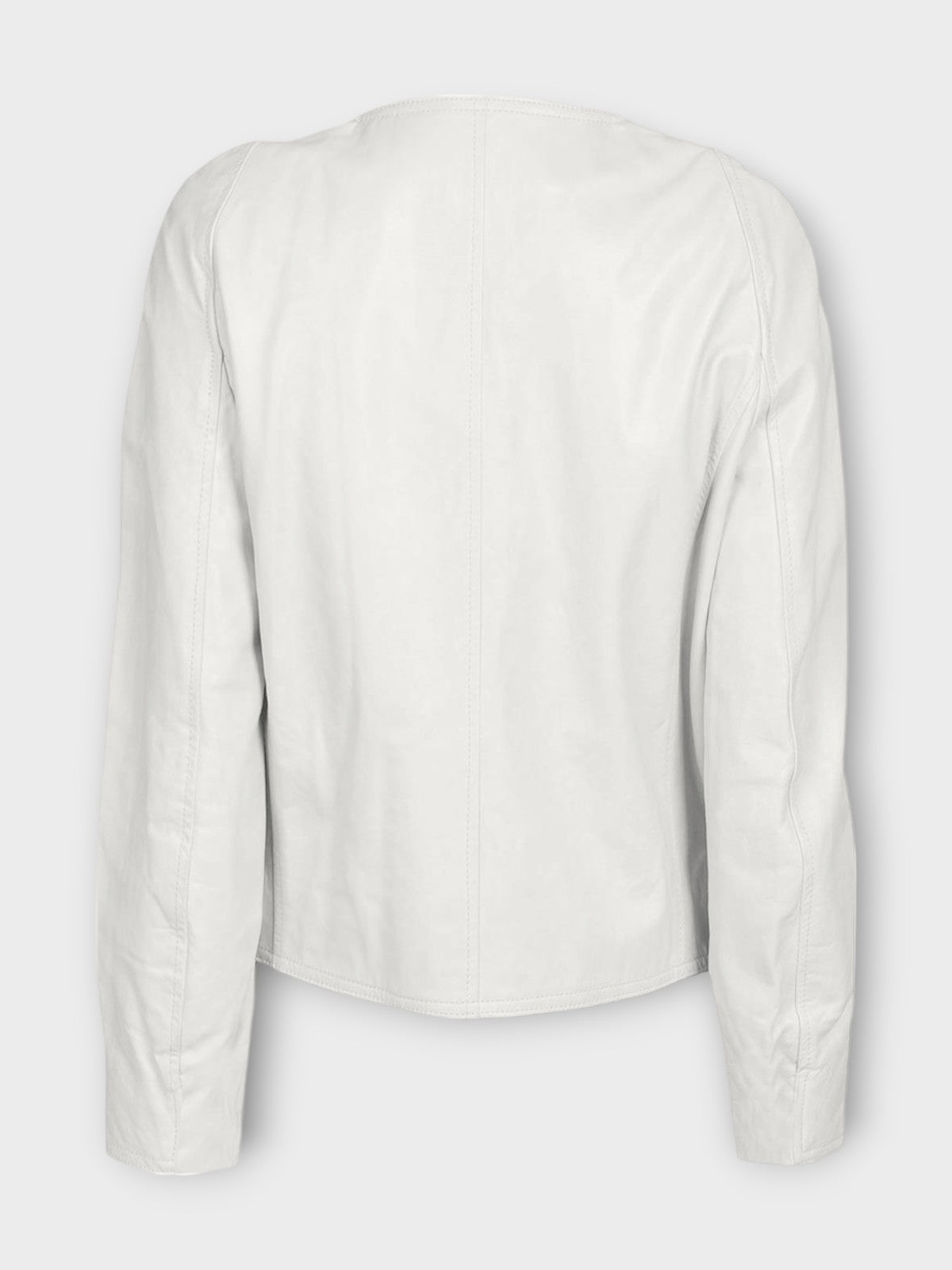 Serela Women's White Leather Jacket