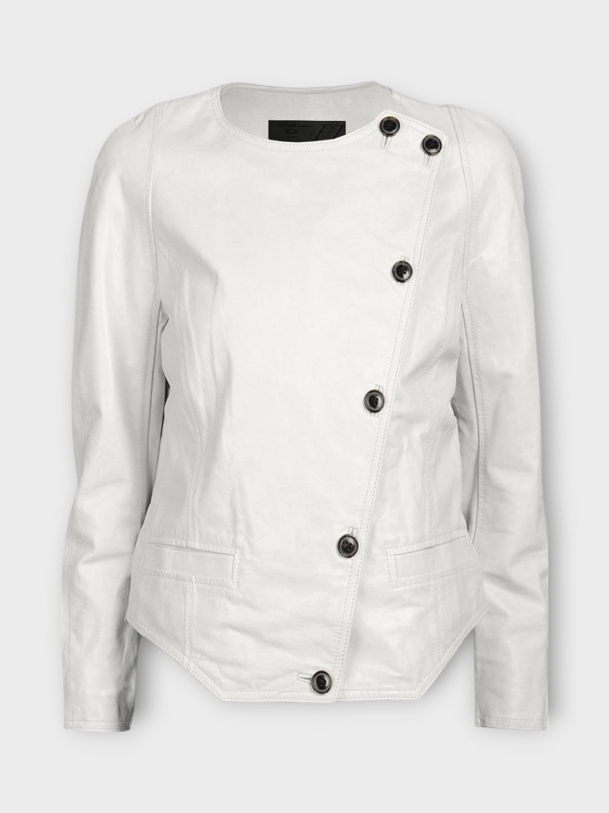 Serela Women's White Leather Jacket