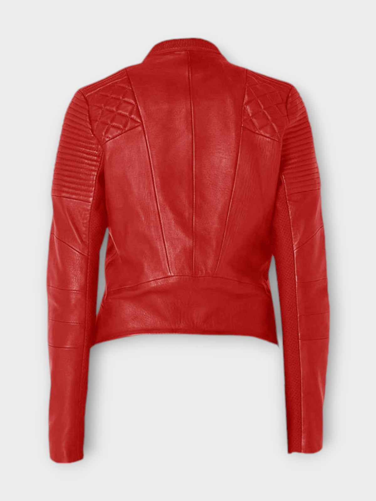 Veyra Women's Red Leather Jacket