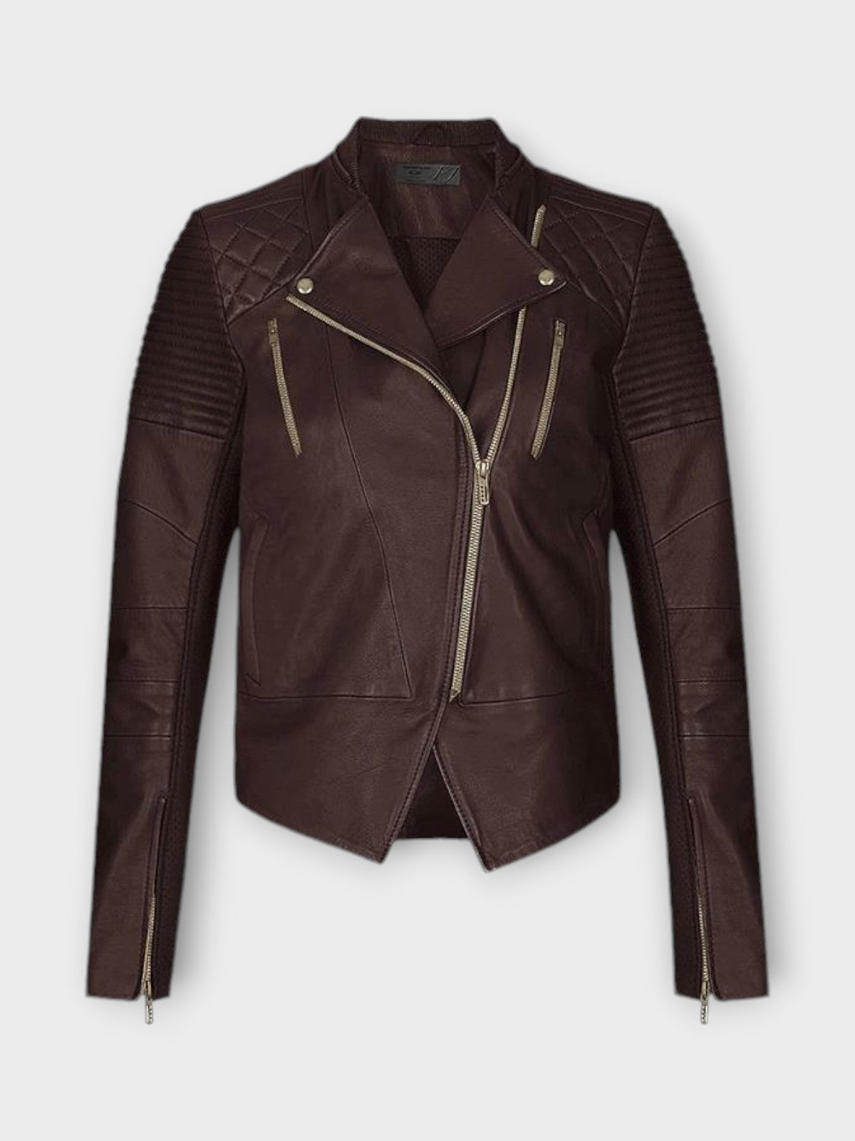 Veyra Women's Brown Leather Jacket