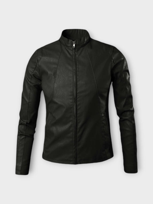 RiderX Men's Black Leather Jacket