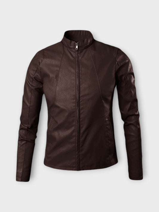 RiderX Men's Brown Leather Jacket