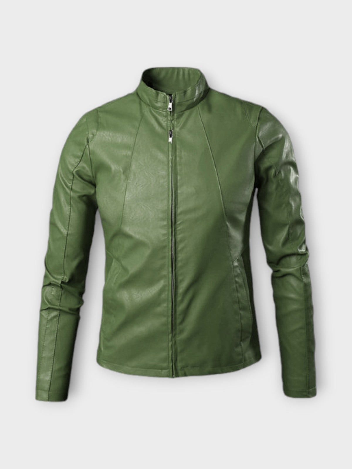 RiderX Men's Green Leather Jacket