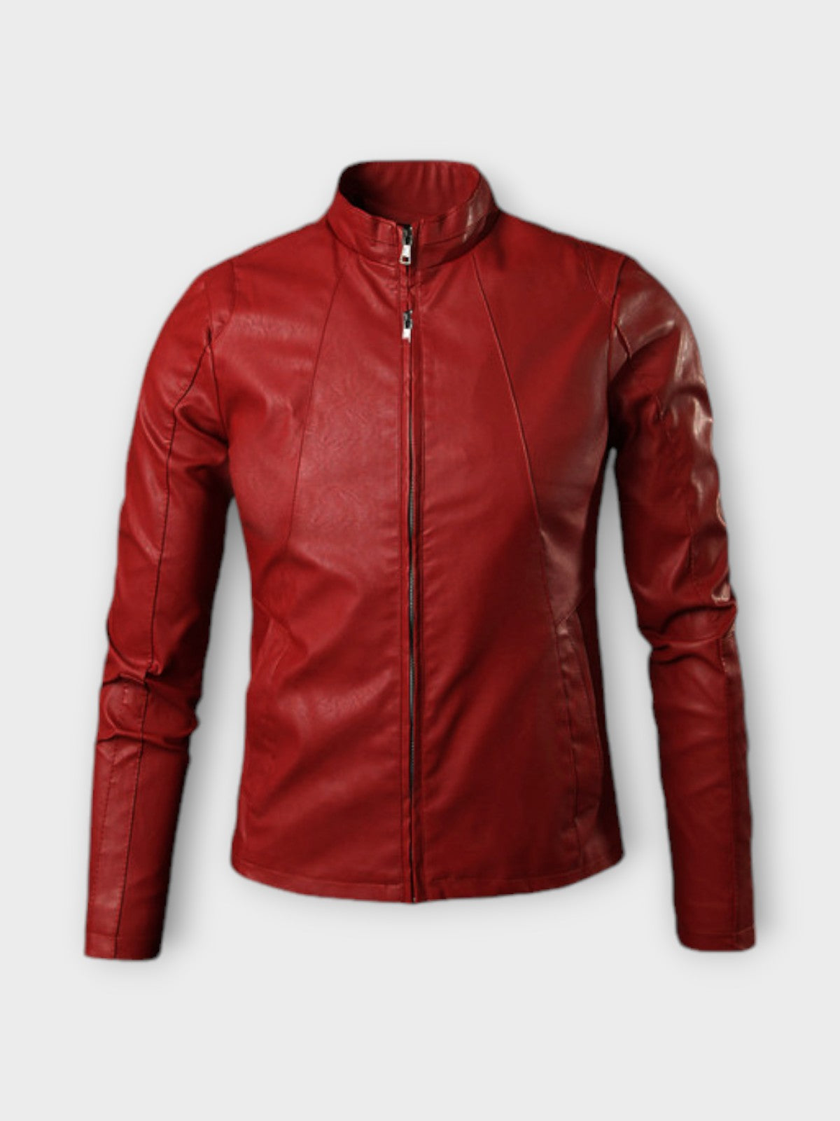 RiderX Men's Red Leather Jacket