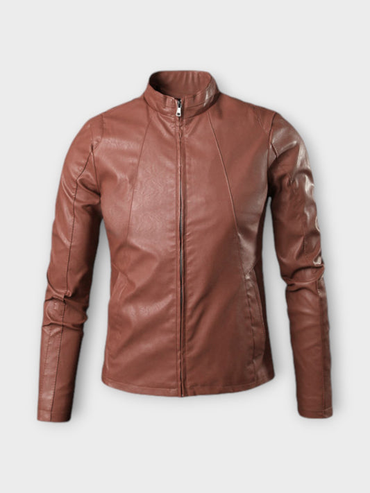 RiderX Men's Tan Leather Jacket